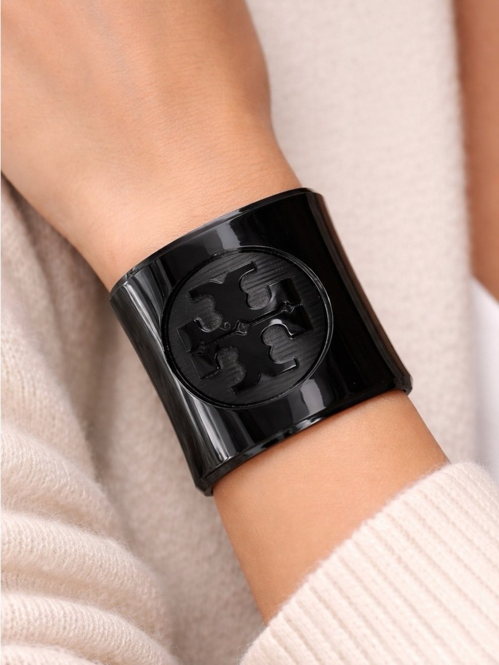 Tory Burch Black  Cuff Bracelet